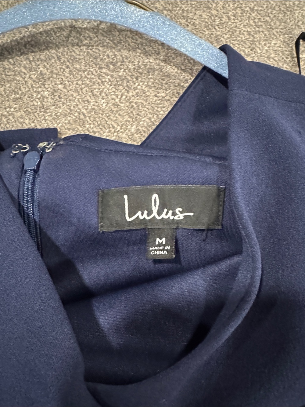 Lulu's Navy One-Shoulder Ruffle Sheath Dress - Picture 3 of 4